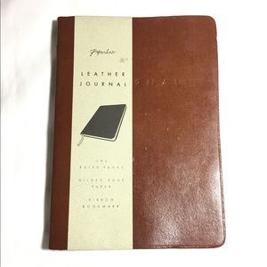 Paperchase Leather Journal w/ Gold Foil Edging